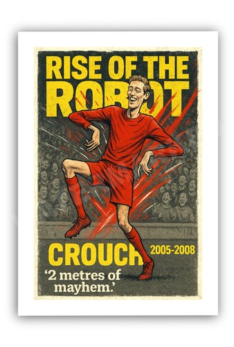 Crouch retro art print - a4,