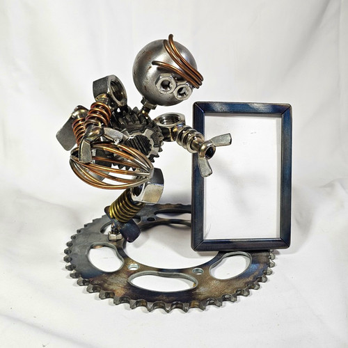 Steampunk football metal robot - steampunk,